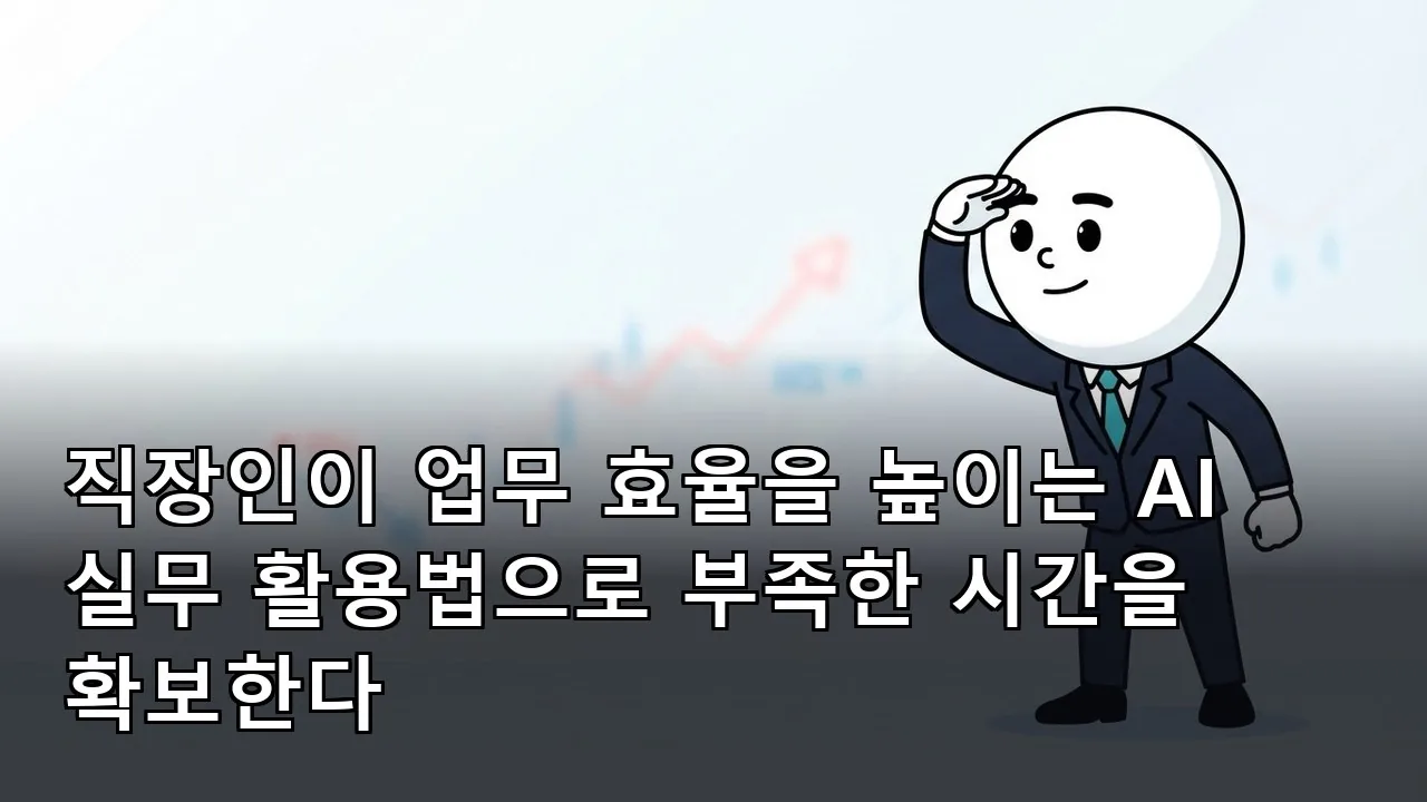 직장인이 업무 효율을 높이는 AI 실무 활용법으로 부족한 시간을 확보한다