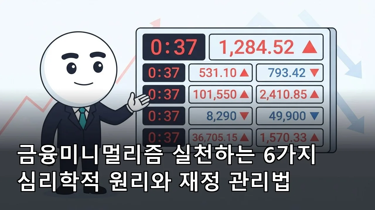금융미니멀리즘 실천하는 6가지 심리학적 원리와 재정 관리법