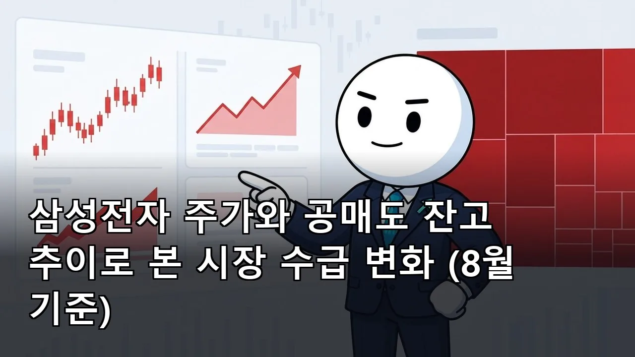 삼성전자 주가와 공매도 잔고 추이로 본 시장 수급 변화 (8월 기준)