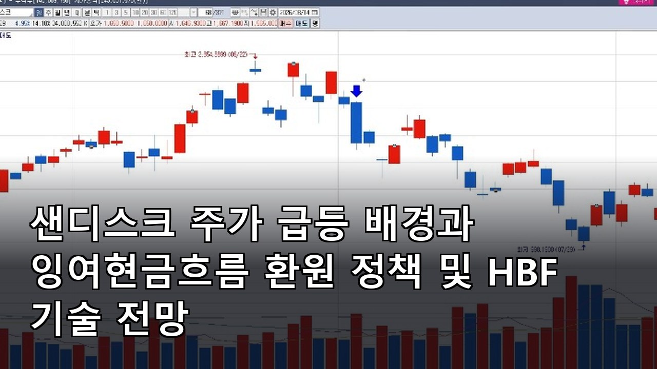 샌디스크 주가 급등 배경과 잉여현금흐름 환원 정책 및 HBF 기술 전망