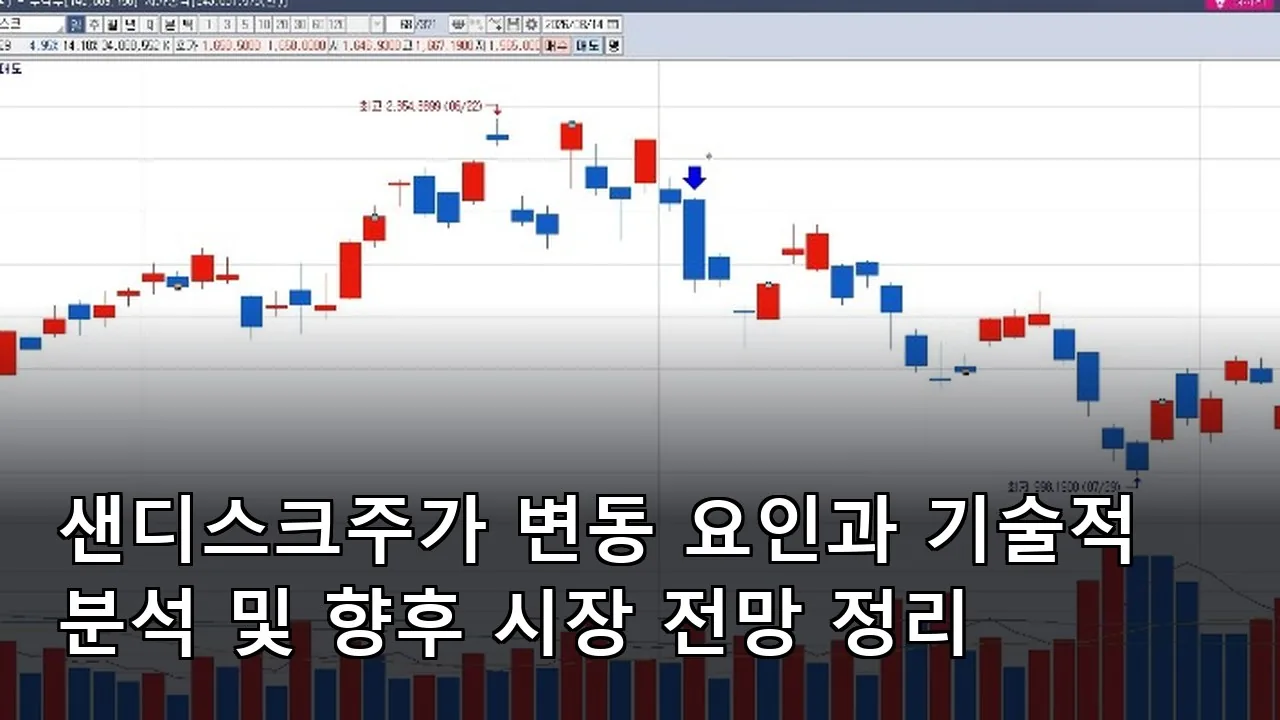 샌디스크주가 변동 요인과 기술적 분석 및 향후 시장 전망 정리