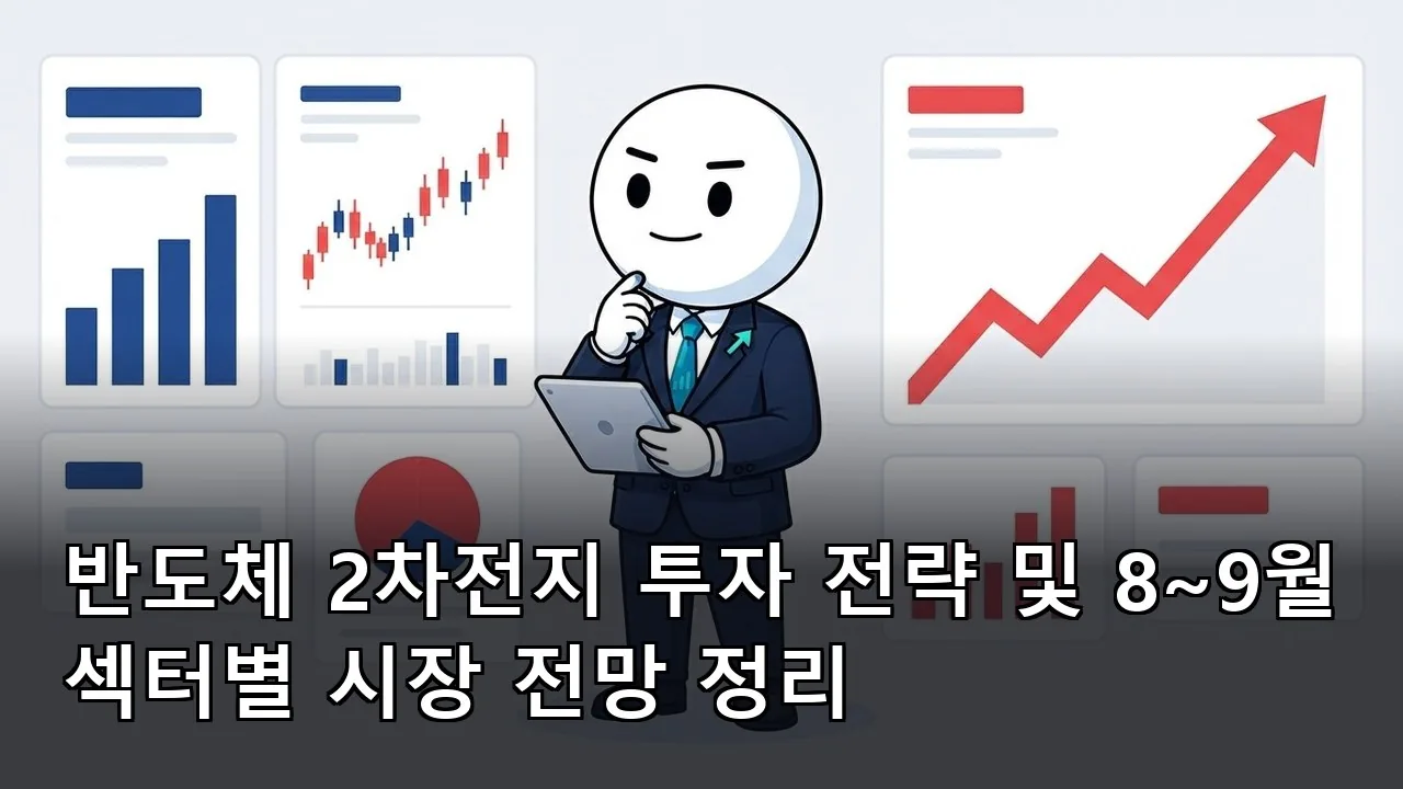 반도체 2차전지 투자 전략 및 8~9월 섹터별 시장 전망 정리