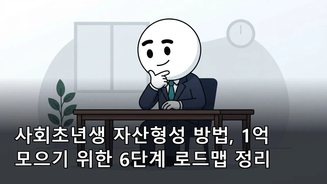 사회초년생 자산형성 방법, 1억 모으기 위한 6단계 로드맵 정리