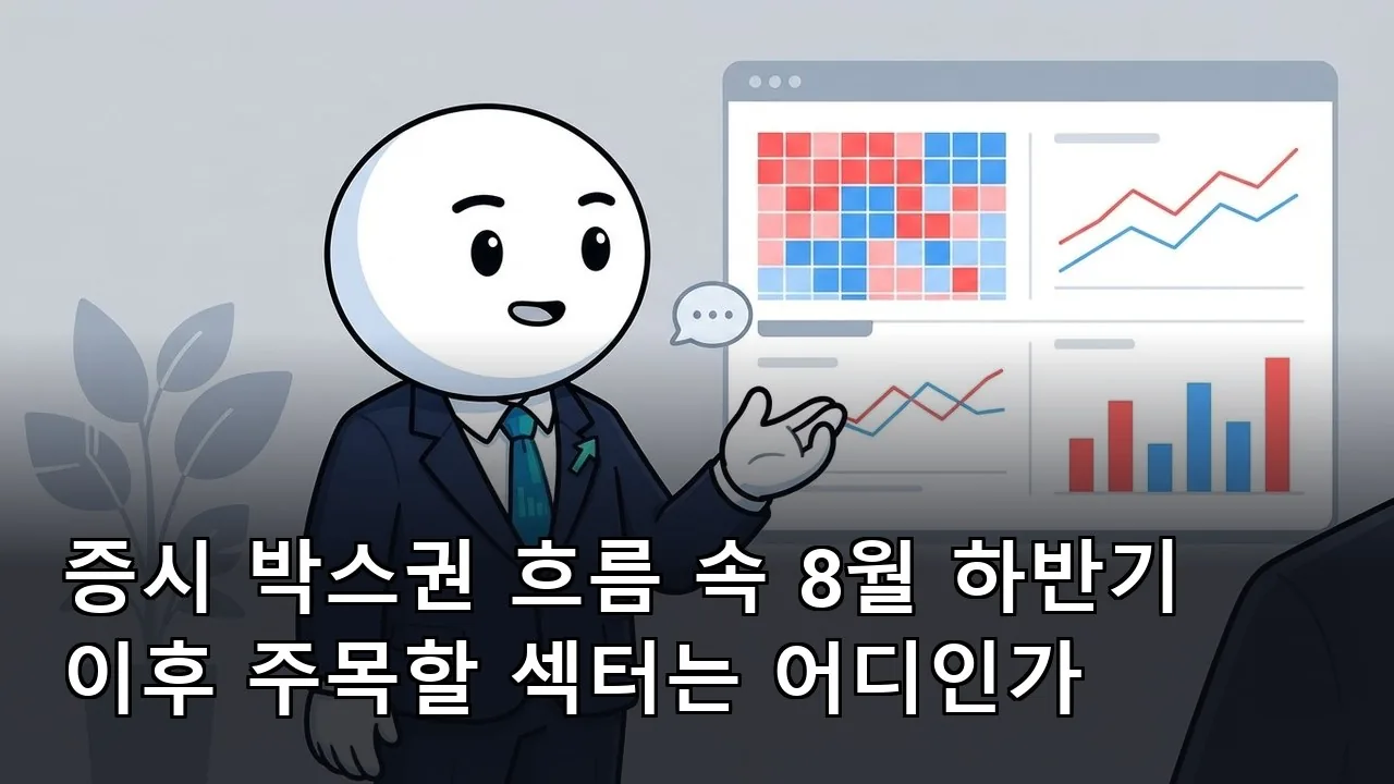 증시 박스권 흐름 속 8월 하반기 이후 주목할 섹터는 어디인가